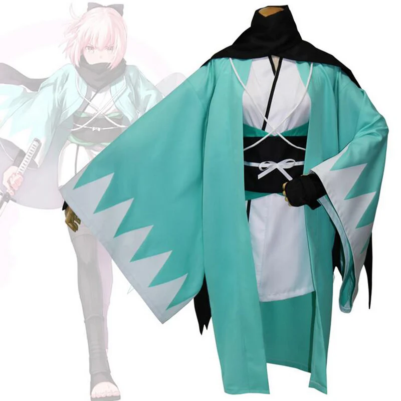 

FGO Fate Stay Night Fate Grand Order Cosplay Sakura Saber Okita Souji Kimono & Inner Clothing Uniforms Halloween Party Wea