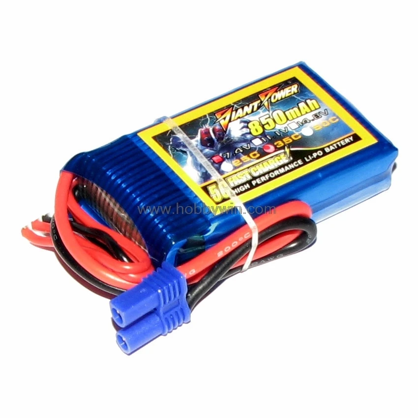 

7.4V 2S 850mAh 35C LiPO Battery EC2 plug for Walkera Rodeo 150 FPV Drone