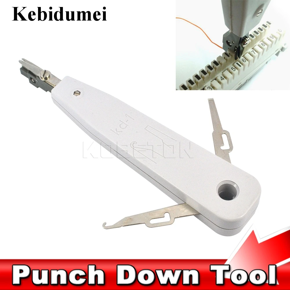 

Kebidumei KRONE KD-1 Network Tool Wire Cut Tool Telecom Phone Cable Cat5 RJ11 RJ45 Network Punch Down Impact Insertion Newest