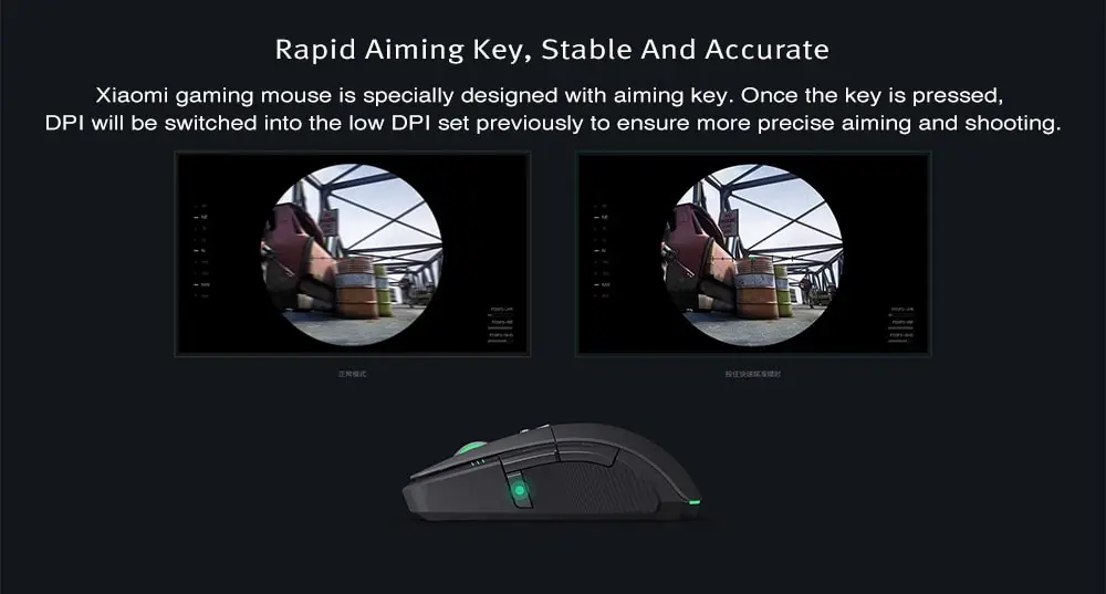 Xiaomi Wired Wireless Gaming Mous e RGB Color Lights 7200DPI Programmable 6 Programmable Keys (0-10)