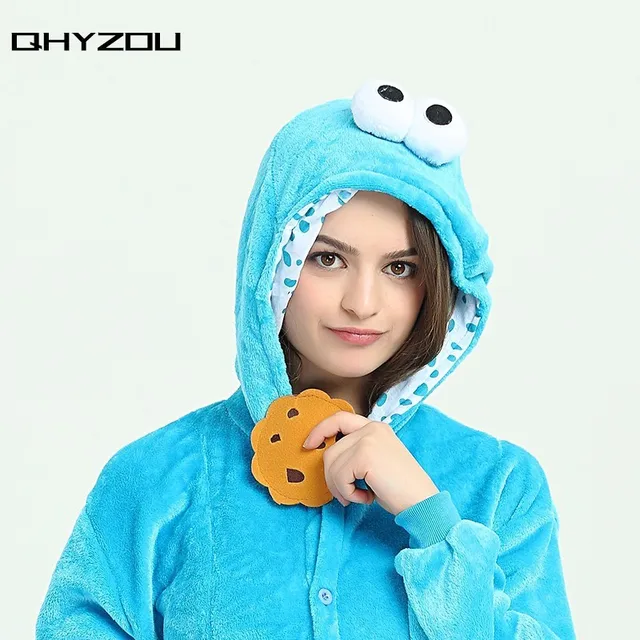 Onesie jumpsuit Pajamas for adults Womens Juniors Sesame Street Cookie