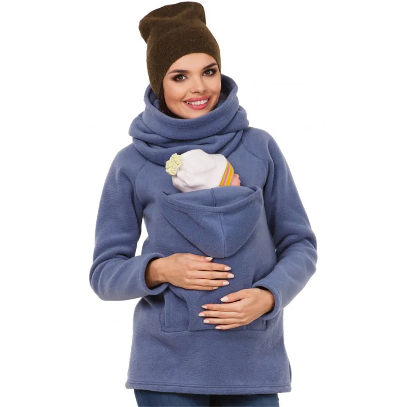 Warm Maternity Sweater Coat Baby Carrying Jacket For Pregnant Women