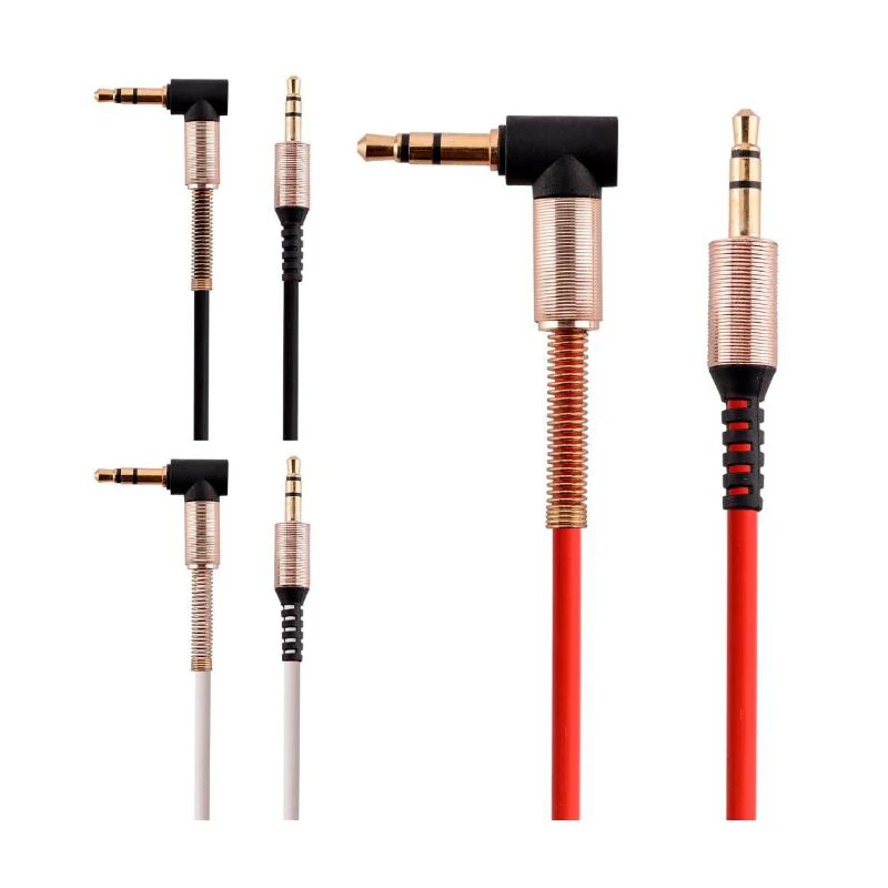 3.5mm Jack Audio Bend Cable 3.5 Male to Male Car Aux Auxiliary Audio