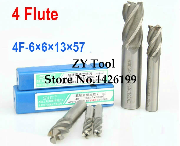 

Free shipping 5pcs 6.0mm 4 Flute HSS & Extended Aluminium End Mill Cutter CNC Bit Milling Machinery tools Cutting tools.