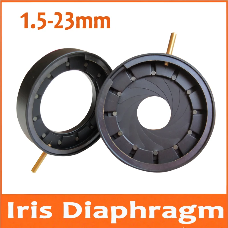 

1.5-23mm Amplifying Adjustable Metal Zoom Iris Diaphragm Aperture Condenser for Digital Camera Biological Microscope Adapter