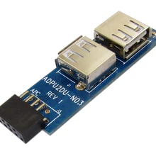 Чехол для компьютера, Внутренняя Материнская плата, USB 2,0, концентратор, 9 pin, 2 порта, USB, гнездовой разветвитель, конвертер, плата PCB, расширитель, карта