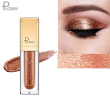 Pudaier 18 Colors Glitter Eyeshadow Shadows Eyeshadow Pallete Waterproof Liquid Shimmer Eye Shadow Makeup Palletes of Shadows silver shadows