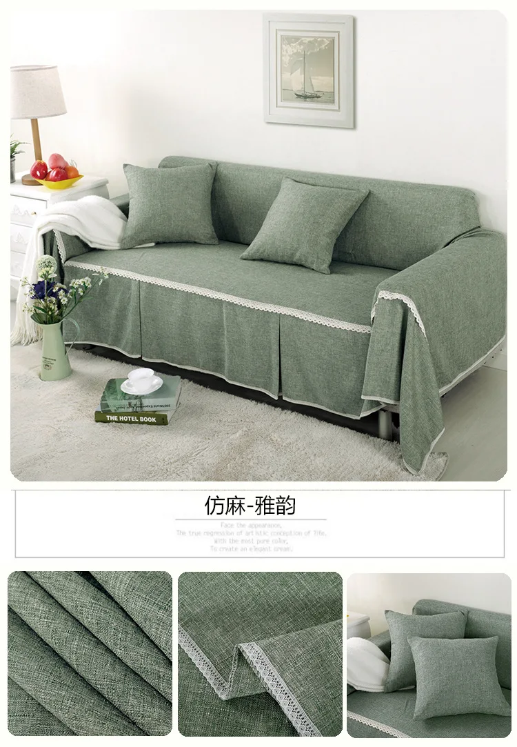 WLIARLEO диван покрытие Современные синий, серый диван-чехол из полиэстера/Хлопковое полотенце на диван Чехол для дивана противоклещевая Полотенца для 1/2/3/4-сиденье