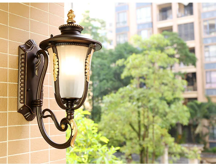 Европейская уличная Водонепроницаемая настенная лампа для балкона Коридорная настенная лампа для лестниц наружная настенная лампа для