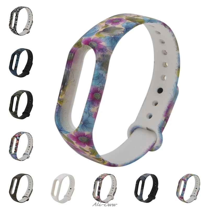 

Smart Watch Strap Colorful Silicone Wrist Band Strap Wristband Replacement For Xiaomi Mi Band 2