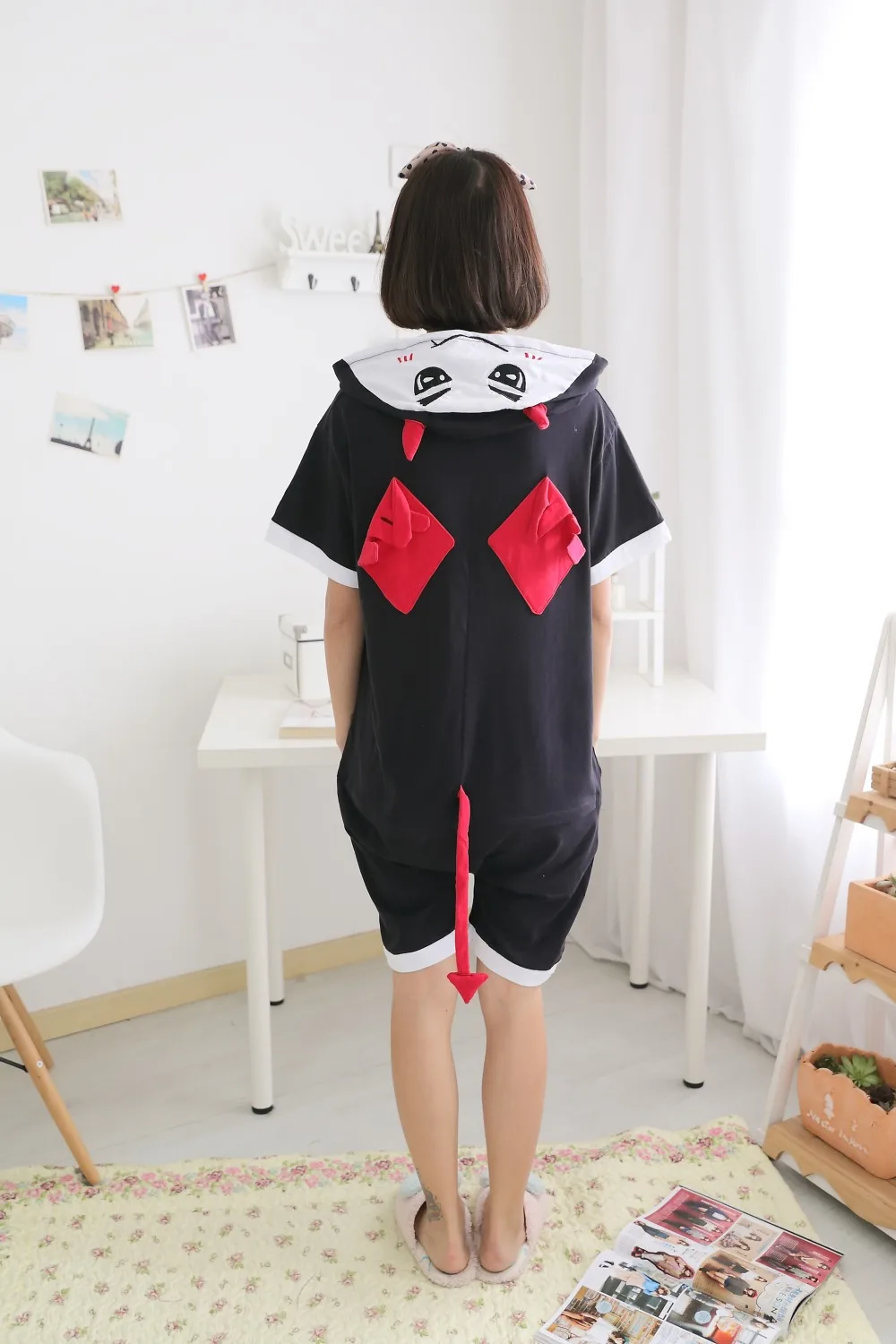 Anime-pajamas-Demon-men-women-adult-short-sleeve-cotton-pajamas-cartoon-animal-summer-unisex-cosplay-kigurumi (2)