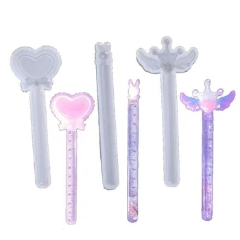 

3Pcs Crown Rabbit Wing Straight Ruler Silicone Mold Kit Resin Casting Craft Tool