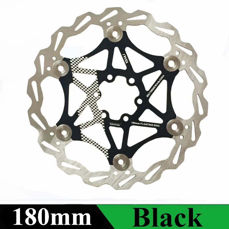 VXM велосипедная колодка для гидравлического тормоза MTB плавающий дисковый тормоз ротор 160 мм/180 мм/203 мм сплав велосипед " Поплавковый тормоз Роторов запчасти для велосипеда - Цвет: VXM 203MM Black