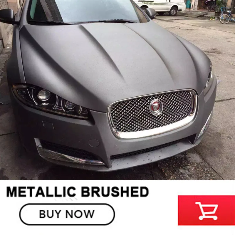 

real effective light Grey 1.52x30m/roll Car styling light grey Metallic brushed aluminum vinyl car wrap film with air release