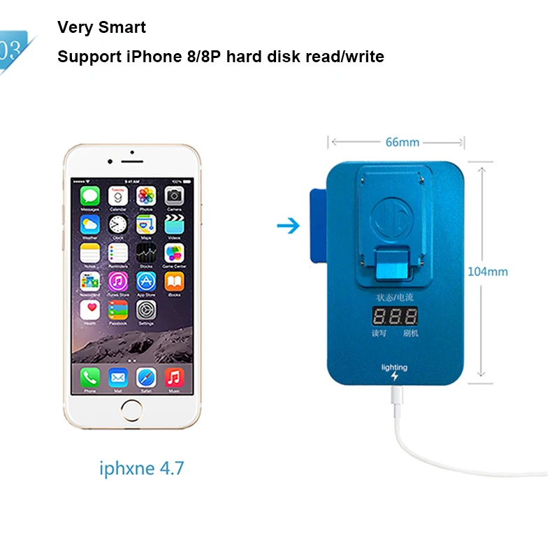 JC Pro1000S PCIE NAND Программист тестовое приспособление JC 8 жесткий диск Чтение Запись ошибка ремонт SN Ремонт для iPhone 8 8P X