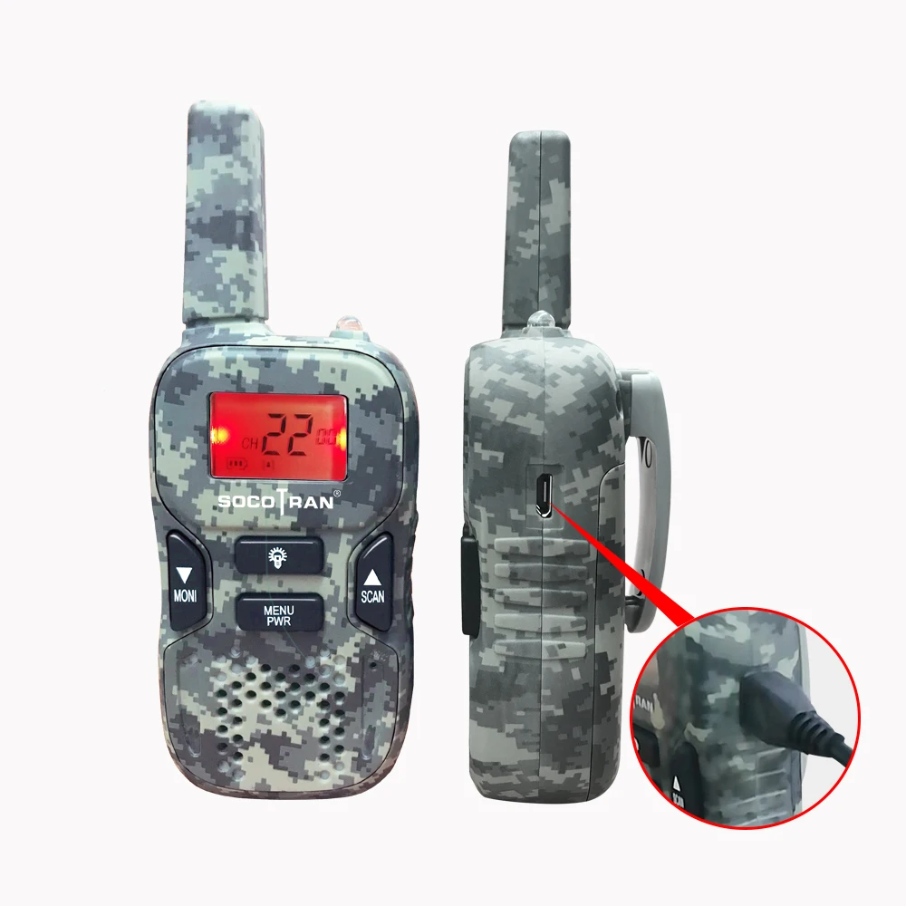 Newsmada Com Outdoor Recreation Navigation Electronics Walkie Talkie For Kids Two Way Radio Toys With 22 Channels 83 Privacy Codes Rechargeable Long Range Walky Talky With Vox Function For Camping Hiking 2 Pack Camo Pink Outdoor
