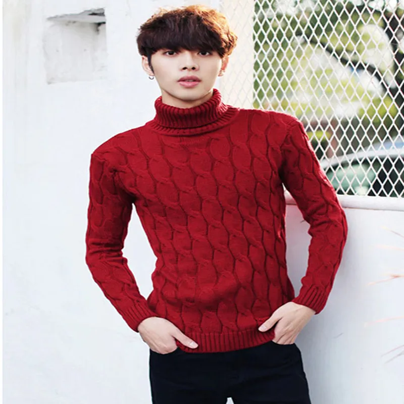 2019 Sell like hot cakes Men's tight turtleneck sweater
