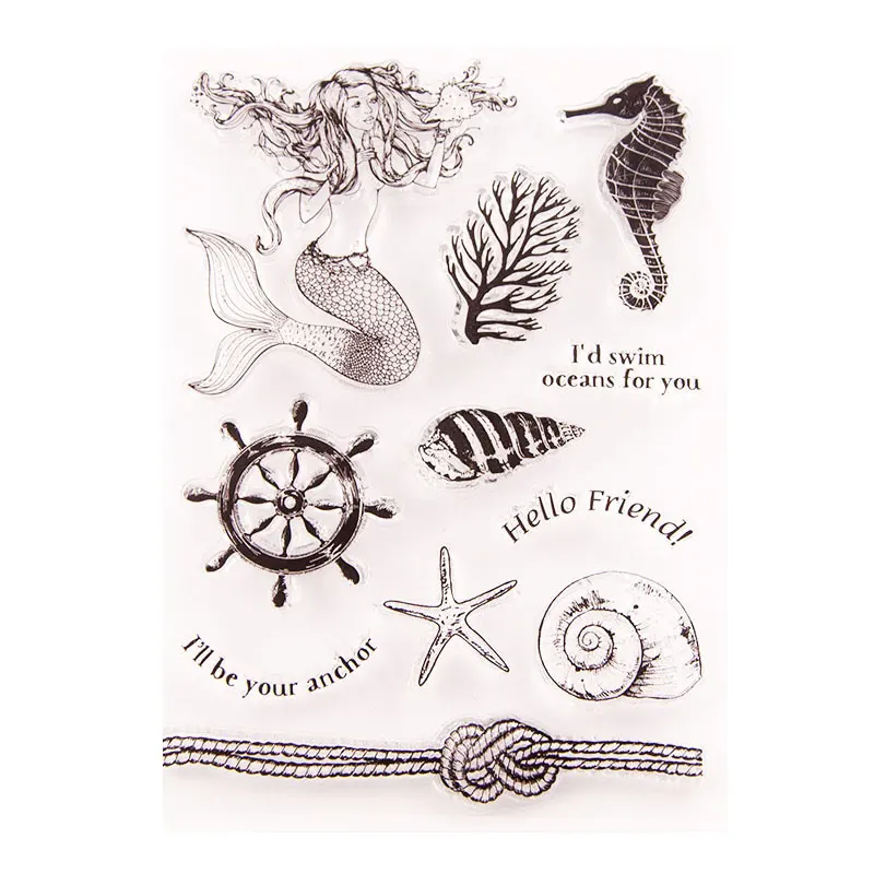 

NCraft Clear Stamps N1205 Scrapbook Paper Craft Clear stamp scrapbooking Mermaid