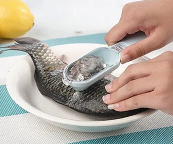 

Household Kitchen Seafood Tools Plastic Fish Scale Scraper Wholesale Creative Scraping Peeling Knife Free Shipping