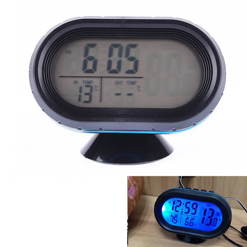 Car Styling LCD Digital Clock Thermometer Celsius Fahrenheit for DACIA logan duster sandero lodgy dokker Accessories | Автомобили и