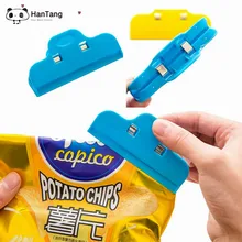 2 шт. большой мешок для хранения еды закуска уплотнительные зажимы пластиковые пакеты Ziplock зажим для домашнего хранения еды помощник 5ZCF291