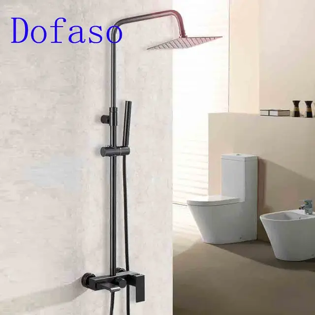 dofaso vintage black shower faucets set matt black bathroom faucet bath shower set brass smart shower - Black Bathroom Faucets dofaso vintage black shower faucets set matt black bathroom faucet bath shower set brass smart shower - Black Bathroom Faucets