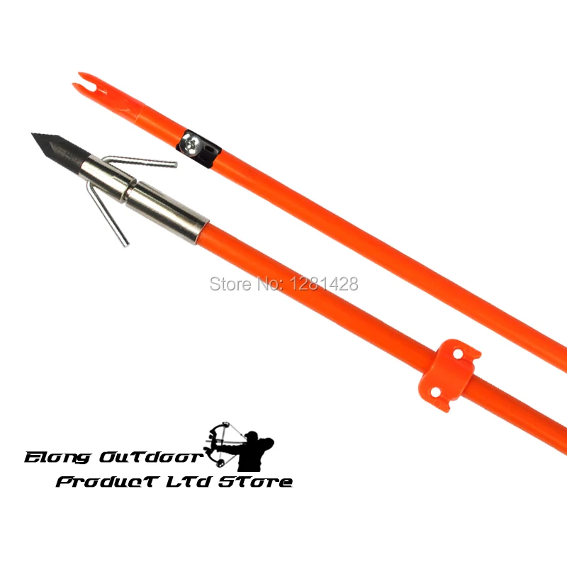 3pcs 32/"Archery Bowfishing Hunting Arrows Solid Fiberglass O.D.8mm Bow Hunting