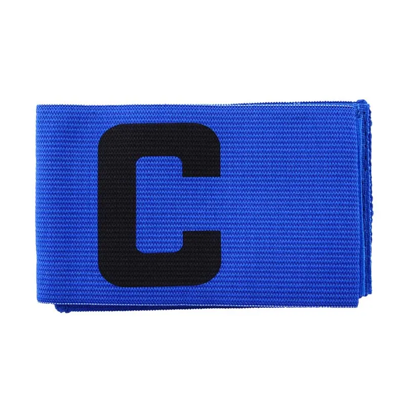 Красочные Капитан повязки футбол гибкие спортивные регулируемые плеер полосы флуоресцентные CY1 - Цвет: Синий