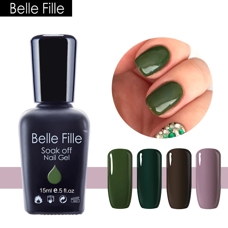 Belle Fille 15 мл Гель лак для ногтей гель Полупостоянный светодиодный стойкий УФ