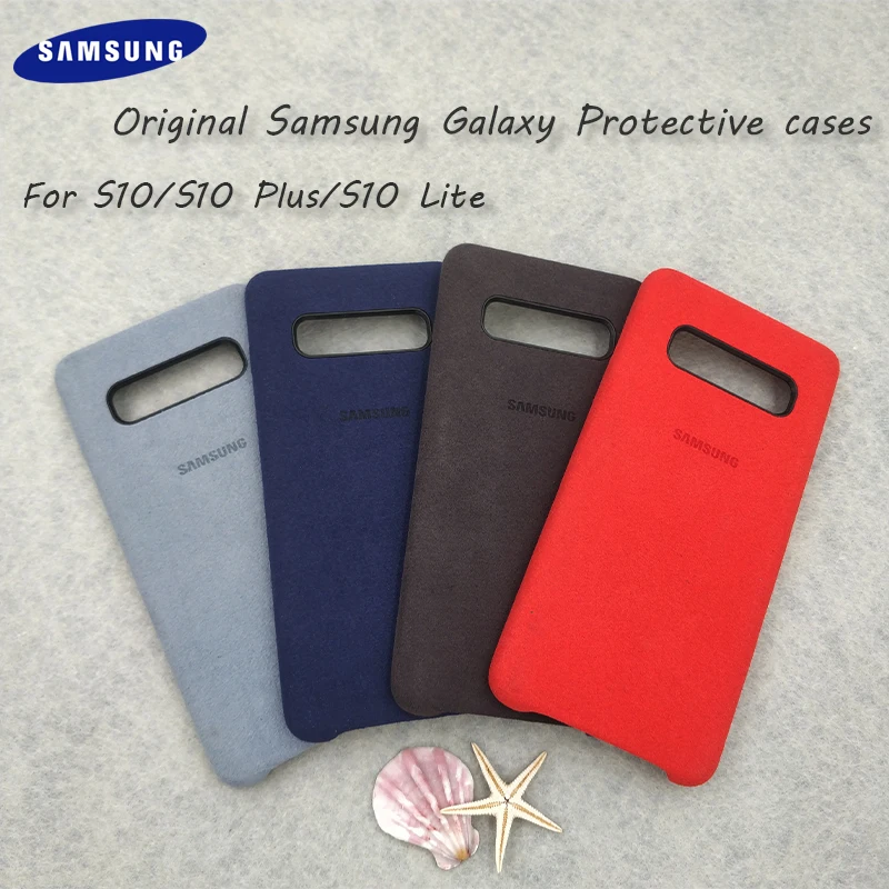 

Original Samsung Galaxy S10 Plus S10 E Suede Leather Case Anti-Fingerprint Finish Back Protective Case For Samsung S10+ S10 Lite