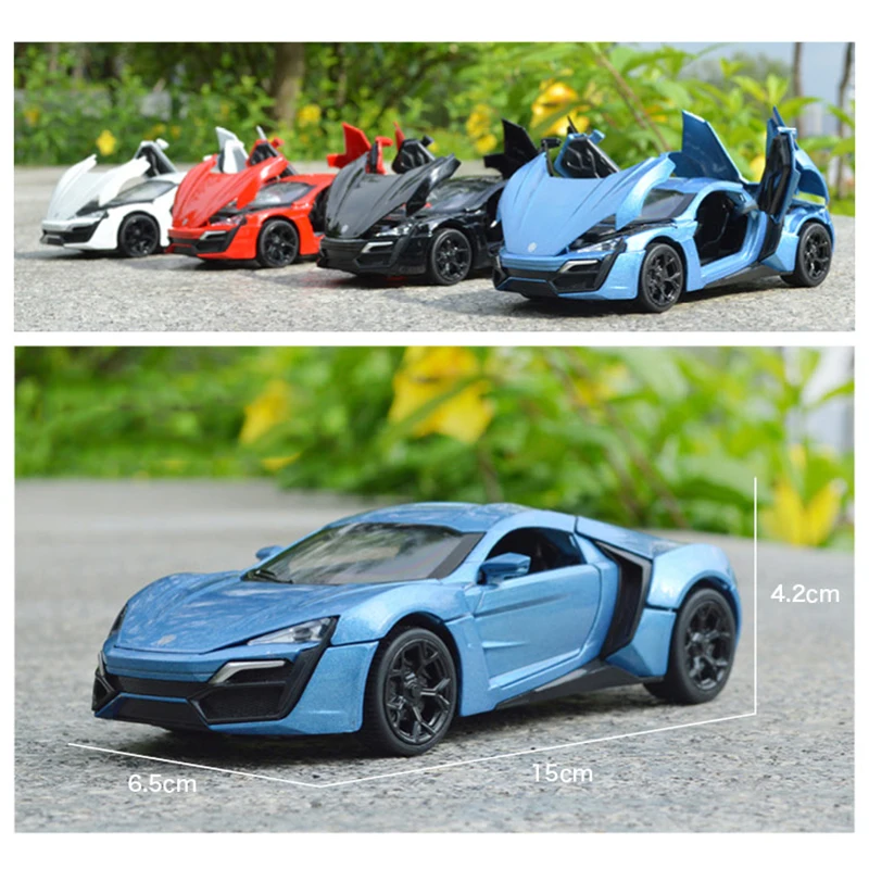 1:32 шкала моделирования быстро Lykan супер гоночный автомобиль модели ярости автомобиля Diecast игрушки со звуком сплава спортивных авто для мальчиков