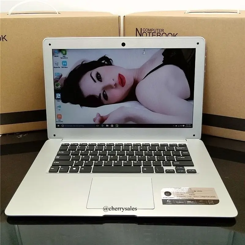  14 inch ultrabook with 4G RAM 64G SSD In-tel Atom X5-Z8300 Windows10 System Laptop HDMI WIFI 