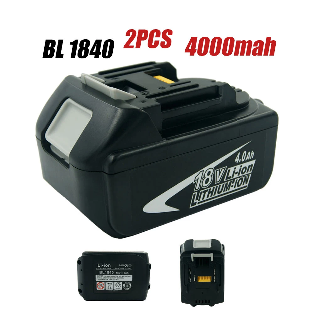 2X 18 Volt 4000mAh 4.0A BL1840 Power Tools Replacement batteries for