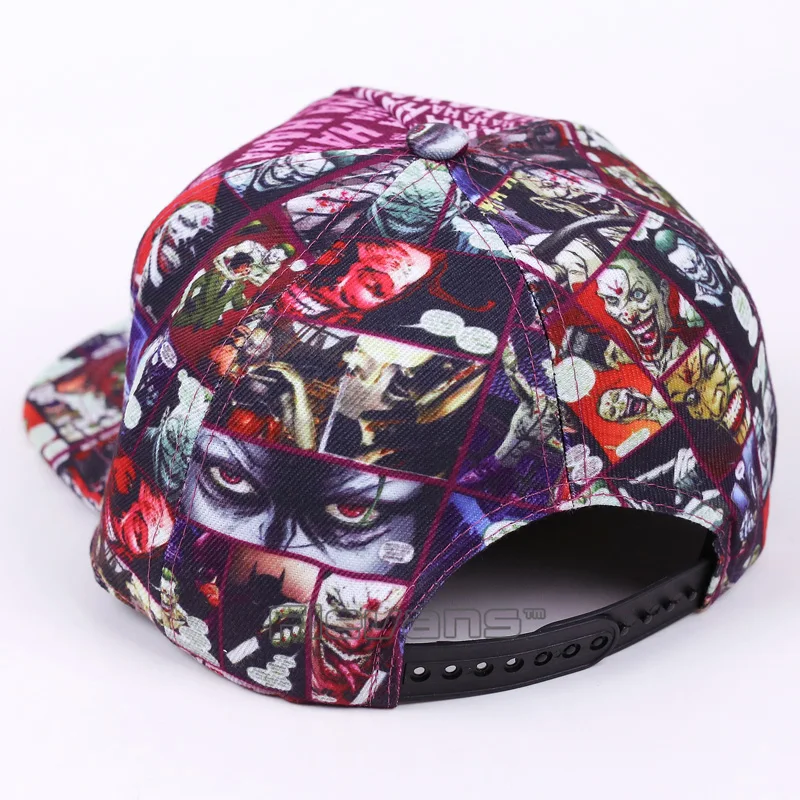 DC Comic Джокер Фирменная Кепка с плоским козырьком модный принт для мужчин и женщин регулируемая бейсболка s для взрослых хип-хоп шляпа