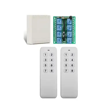 

DC12V 8CH 10A RF Wireless Remote Control Switch System Transmitter+Receiver,315mhz/433 MHZ for /lamp/ window/Garage Doors