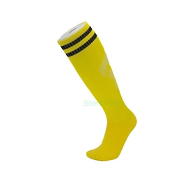 Men and Women Yellow Stockings Knee High Soccer Socks Black Striped Towel Bottom Football Socks for EU37-45/US6-10,Item:FS07 Men and Women Yellow Stockings Knee High Soccer Socks Black Striped Towel Bottom Football Socks for EU37-45/US6-10,Item:FS07