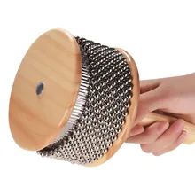Деревянные Cabasa металлические бисерные цепи и цилиндр Pop ручной шейкер ударный инструмент для класса группы среднего размера