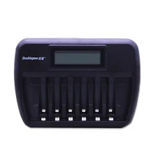 6 слотов Doublepow DP-K66 ЖК Умный Быстрое Зарядное Устройство для 1.2 В AA/AAA Ni-Mh Ni-CD аккумуляторы в ПОЛНОМ ОБЪЕМЕ ВЫСОКОЙ ЕМКОСТИ