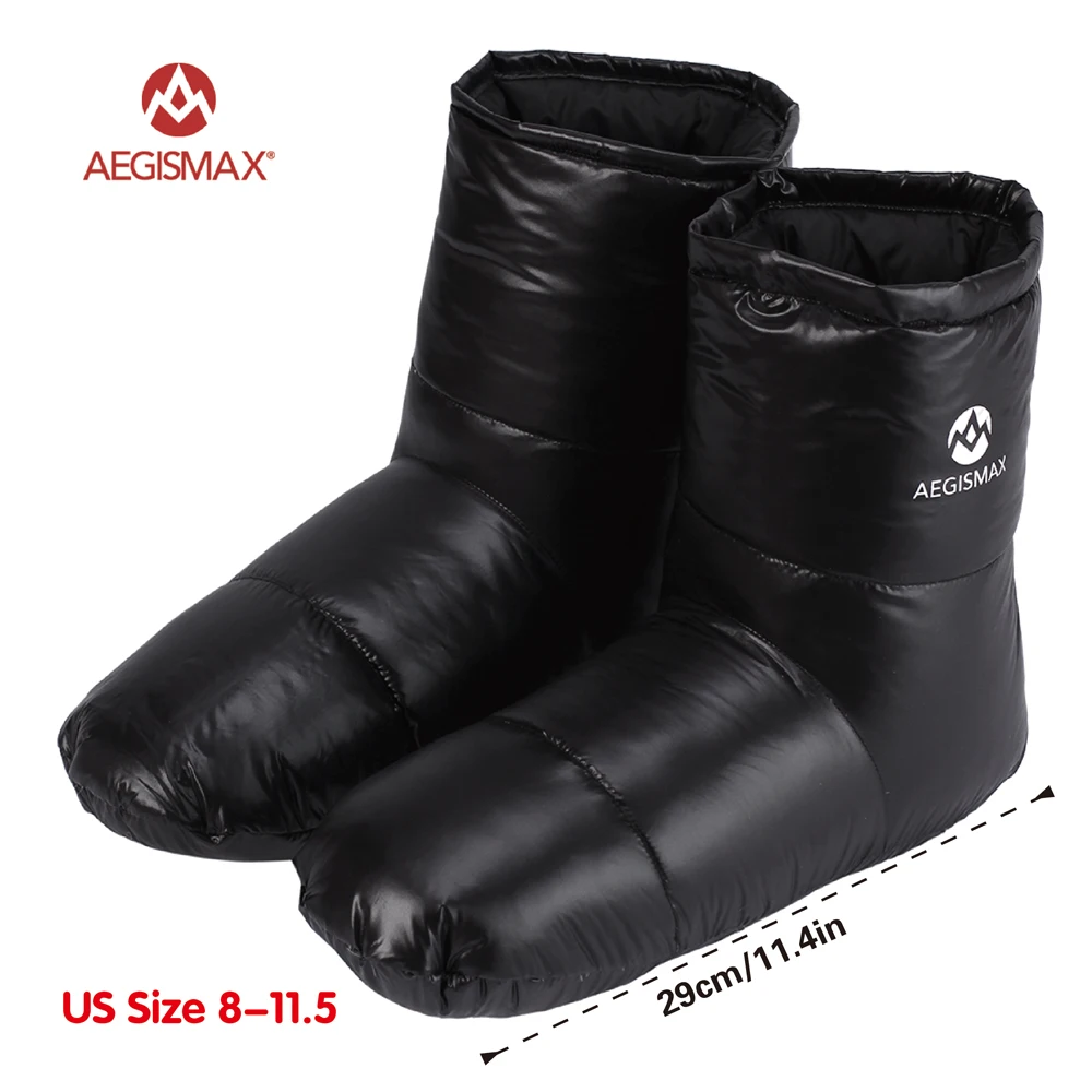 AEGISMAX Sleeping Bag Accessories Duck Down Slippers Camping Out Soft Sock Unisex Indoor/Warm Long Journey Lightweight