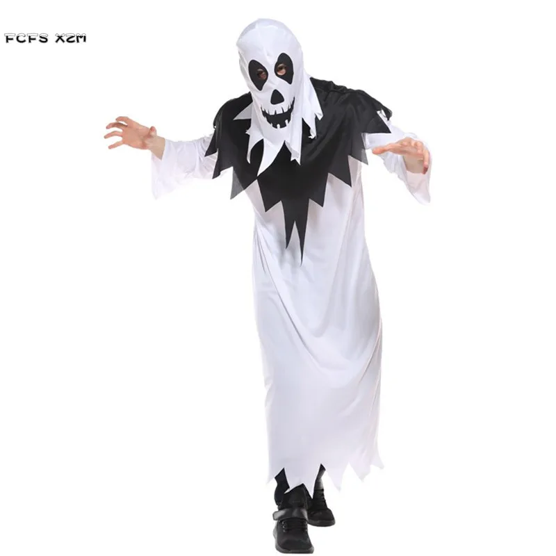 Для мужчин Хэллоуин призрак страшные костюмы адский дьявол Fiend Косплей Карнавал Пурим Пасхальный парад сценическая игра маскарад Вечерние хитрое платье