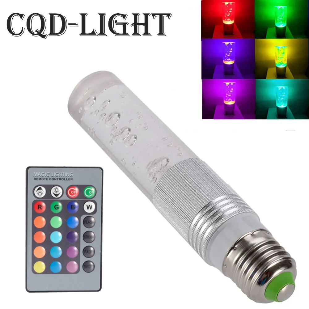 

E27 5W RGB 16 Color Changing LED Crystal Light Bulb Lamp IR Remote Control Dimmable