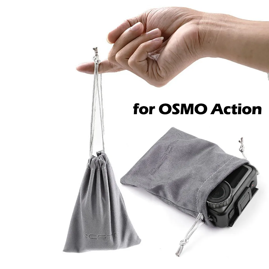 

Portable Flannelette Pocket Bag for DJI OSMO Action Exquisite Craftmanship convenient and practical good looking Velvet bag