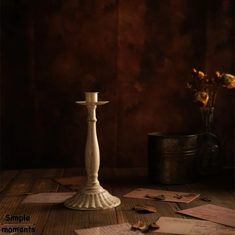 Простой моменты железа металлический подсвечник старинная свеча Фонари Свадебные центральные подсвечники декоративный подсвечник для дома