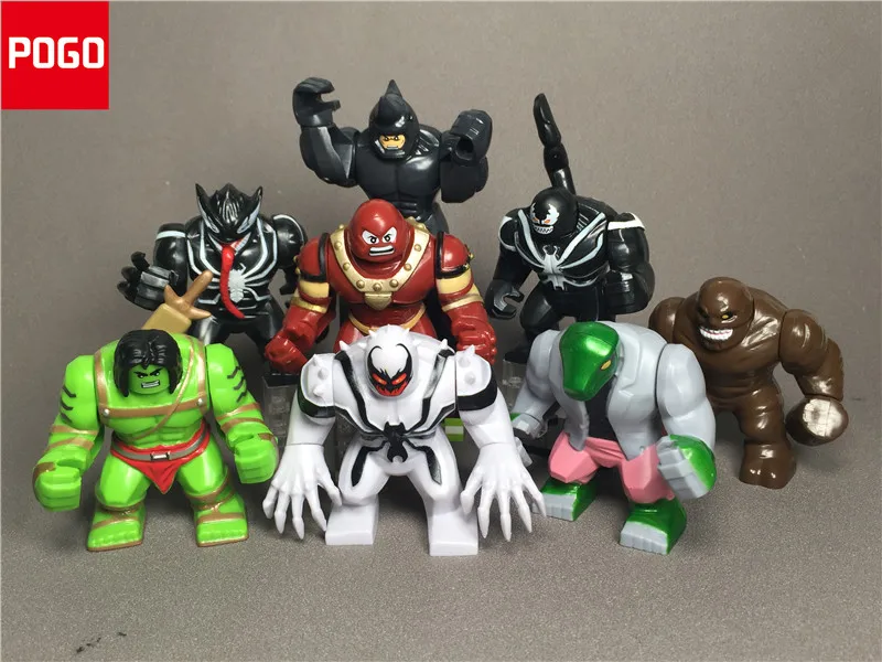 DIY PG1801 1808 es Juggernaut Lizard Son of Hulk Venom Clayface строительные блоки кирпичи игрушки