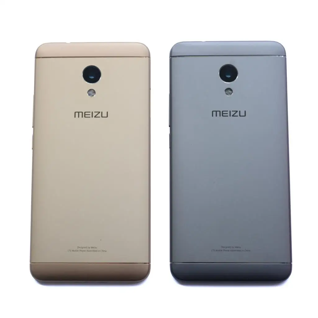 Чехол для Meizu M5S с алюминиевым аккумулятором, задняя крышка корпуса, Золотой/серебристый/серый
