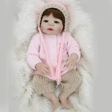 23″ Full Body Silicone Toddler Girl Doll Anatomically Correct Real Look Reborn Baby for Women Nursery Treats