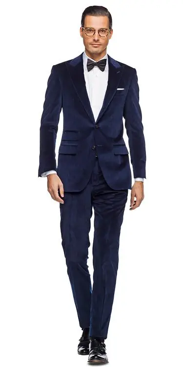 Ultime Mutanda Del Cappotto Progetta Navy Blu di Velluto Vestito Da Uomo  Slim Fit 2 Pezzo Smoking Su Misura Giacca Formale Sposo Prom Abiti Terno  Masculino|latest coat pant designs|tuxedo customsuit slim -