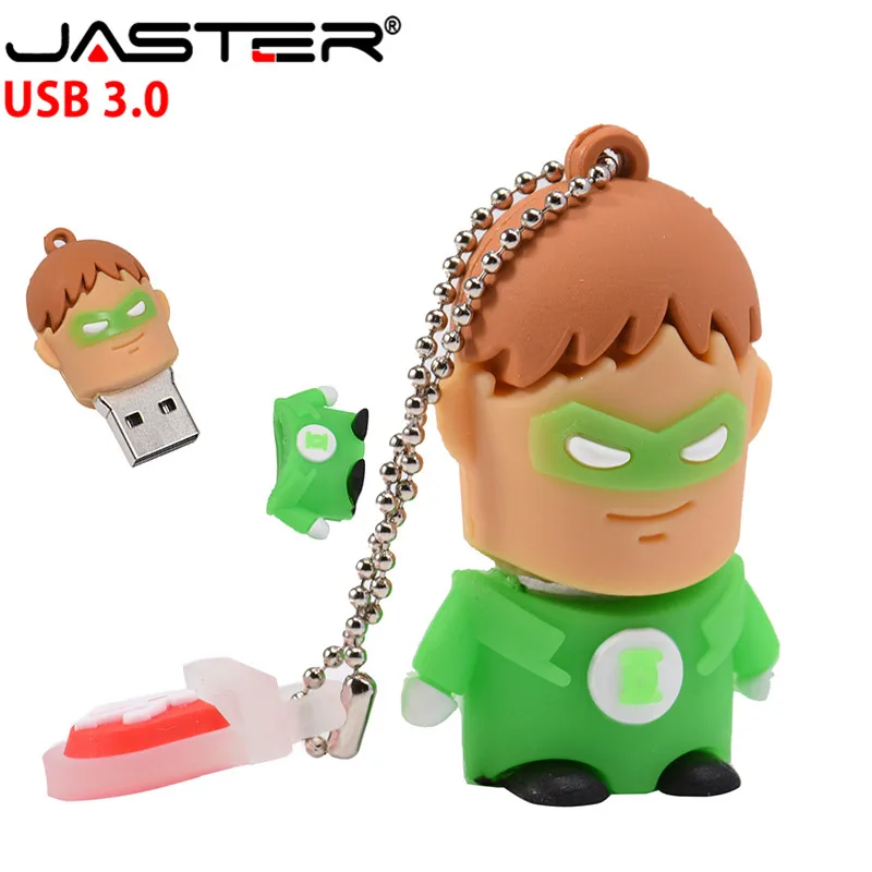 JASTER USB 3,0 мультяшный Супермен Spiderman Бэтмен Капитан Америка силиконовый USB флеш-накопитель 64GB 4GB16GB 32GB USB