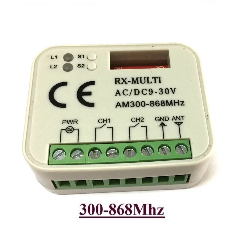 

Prastel RX-MULTI Universal receiver AC/DC 9-30V 300-868Mhz Universal receiver