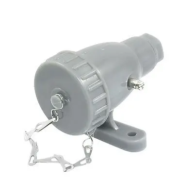 

500VAC 10 Amp 3P+E Outdoor Mount CZF3-2 Marine Socket Gray w Cover